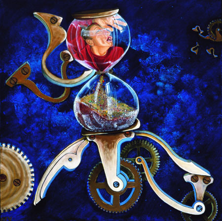 thumbnail of "self portrait in beret"  by tracy verkerke